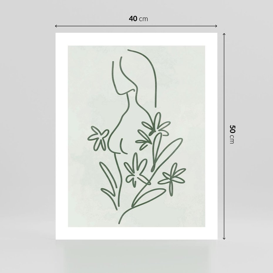 Plakat bez ramy 40x50 - Odbicia Zielonego Raju - zielony odcień, abstrakcja