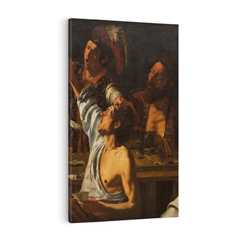 Obraz na płótnie 80x120 - Card and Backgammon Players (ok. 1595), Caravaggio - reprodukcja, obraz na płótnie