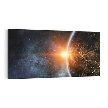 Obraz na płótnie 120x60 - Fascynująca kosmiczna aura - kosmos, ziemia