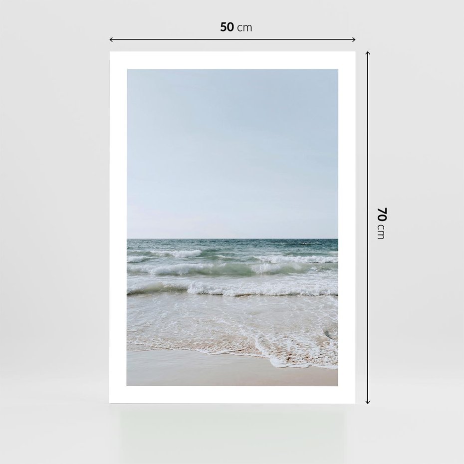 Plakat bez ramy 50x70 - Spokój nad Brzegiem - plaża, morze