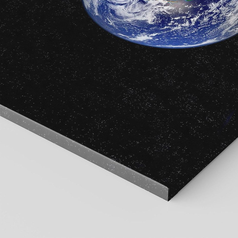 Obraz na płótnie 30x30 - Magiczne kosmiczne krajobrazy: ziemia i gwiazdy - kosmos, ziemia