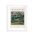 Plakat w ramie 30x40 - Gauguin: Reprodukcja i Typografia - Gauguin, reprodukcja - rama biała