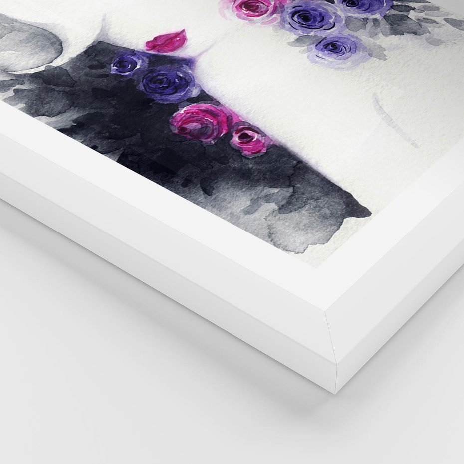 Plakat w ramie 50x70 - Urok osobowości - kobieta, portret - rama biała