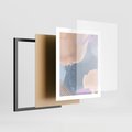 Plakat w ramie 40x50 - Rozmyte Akwarelowe Marzenia - abstrakcyjne akwarelowe plamy, pastele - rama czarna