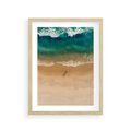 Plakat w ramie 30x40 - Oaza Relaksu - plaża, morze - rama drewno