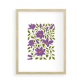 Plakat w ramie 50x70 - Rozmyte Granice - kwiaty, kompozycja - rama drewno