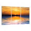 Obraz na płótnie 120x80 - Zachód słońca nad oceanem - zachód słońca,