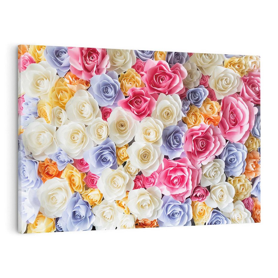 Obraz na płótnie 70x50 - Elegancja w kwiatach - kwiaty, róże