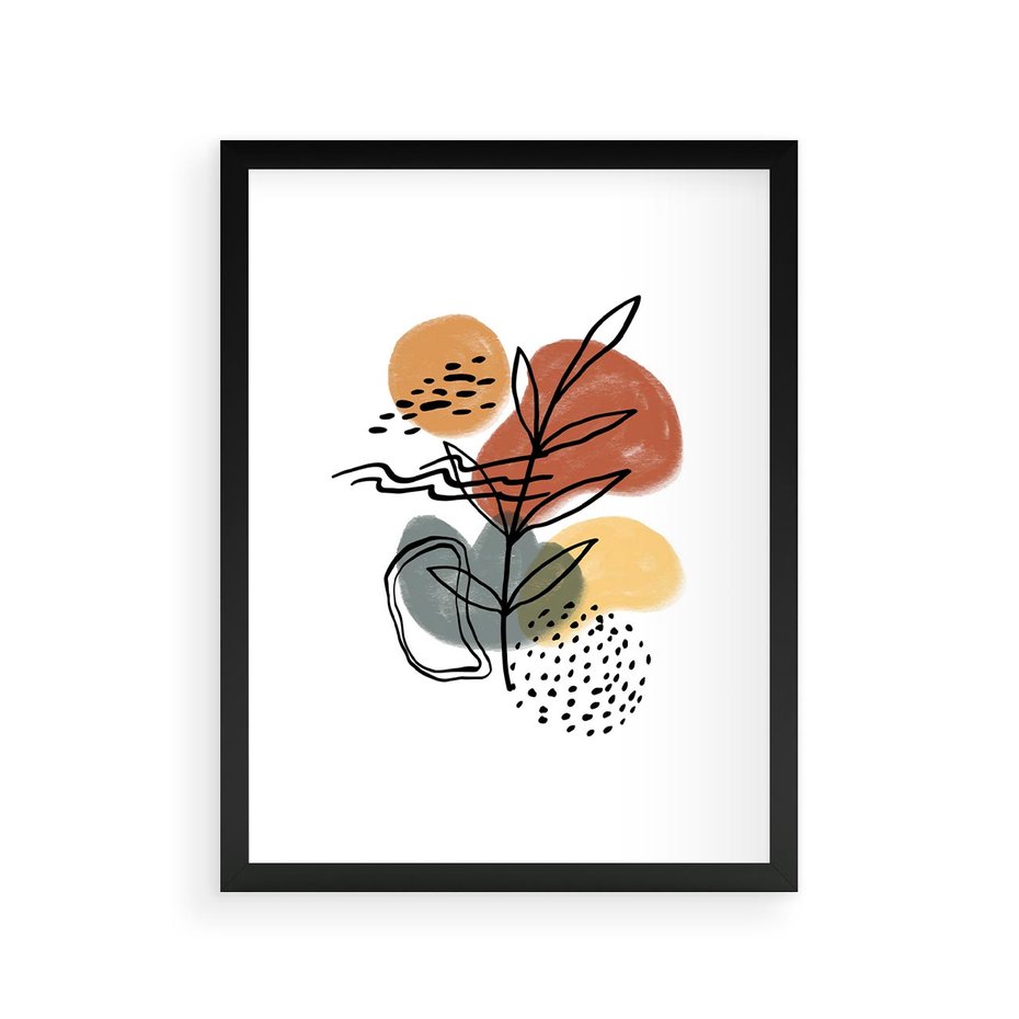 Plakat w ramie 30x40 - Bezgraniczne Przenikania - abstrakcja, sztuka nowoczesna - rama czarna