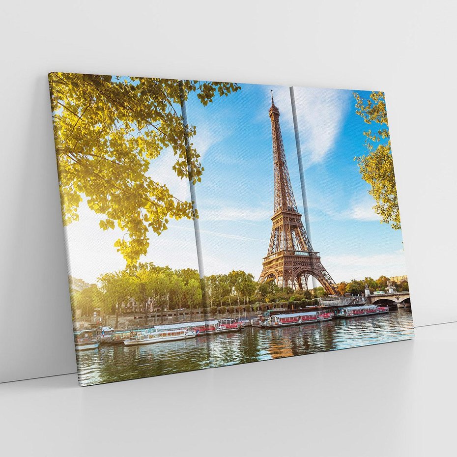 Obraz na płótnie 120x80 - Romantyczny Paryż pod Wieżą Eiffla - Paryż, Wieża