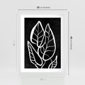 Plakat w ramie 30x40 - Lustrzane Odbicie - mroczna sztuka, minimalizm - rama biała