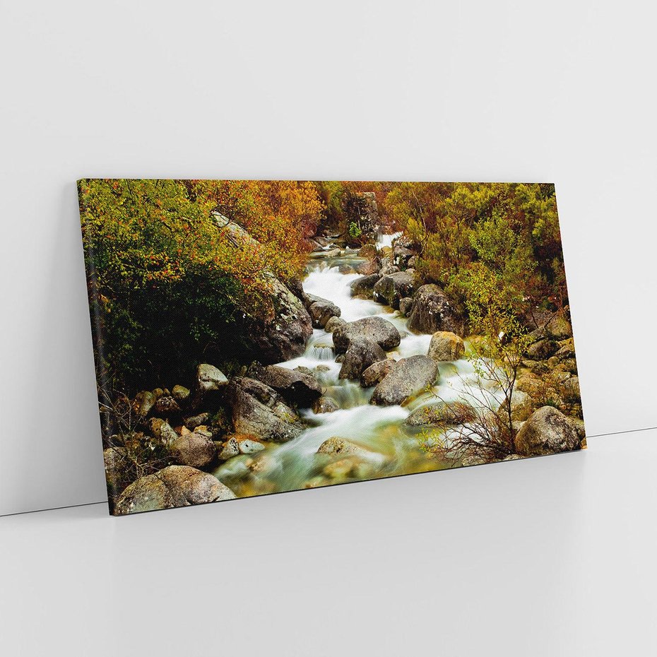 Obraz na płótnie 100x50 - Śpiew Strumienia - strumień, górski