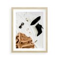 Plakat w ramie 40x50 - Styl i Klasyka - modowa fotografia, sweter - rama drewno