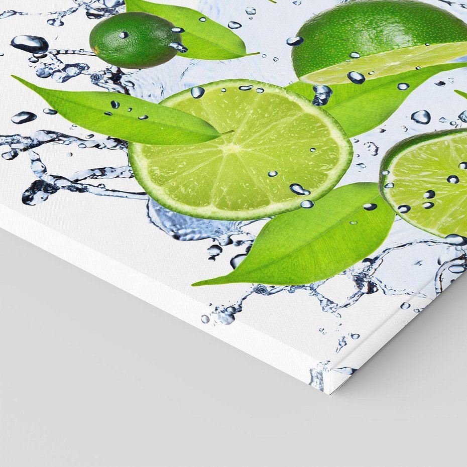 Obraz na płótnie 120x80 - Cytrusowa Świeżość - limonki, cytryny