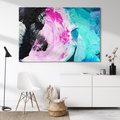 Obraz na płótnie 120x80 - Kolorowy rój wyobraźni - rozlane kolorowe farby olejne, abstrakcja