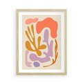 Plakat w ramie 50x70 - Ekspresjonistyczne Impulsy - abstrakcyjny obraz, pastelowe kolory - rama drewno