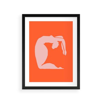 Plakat w ramie 40x50 - Antyczna Godzina - abstrakcja, kobieca sylwetka - rama czarna