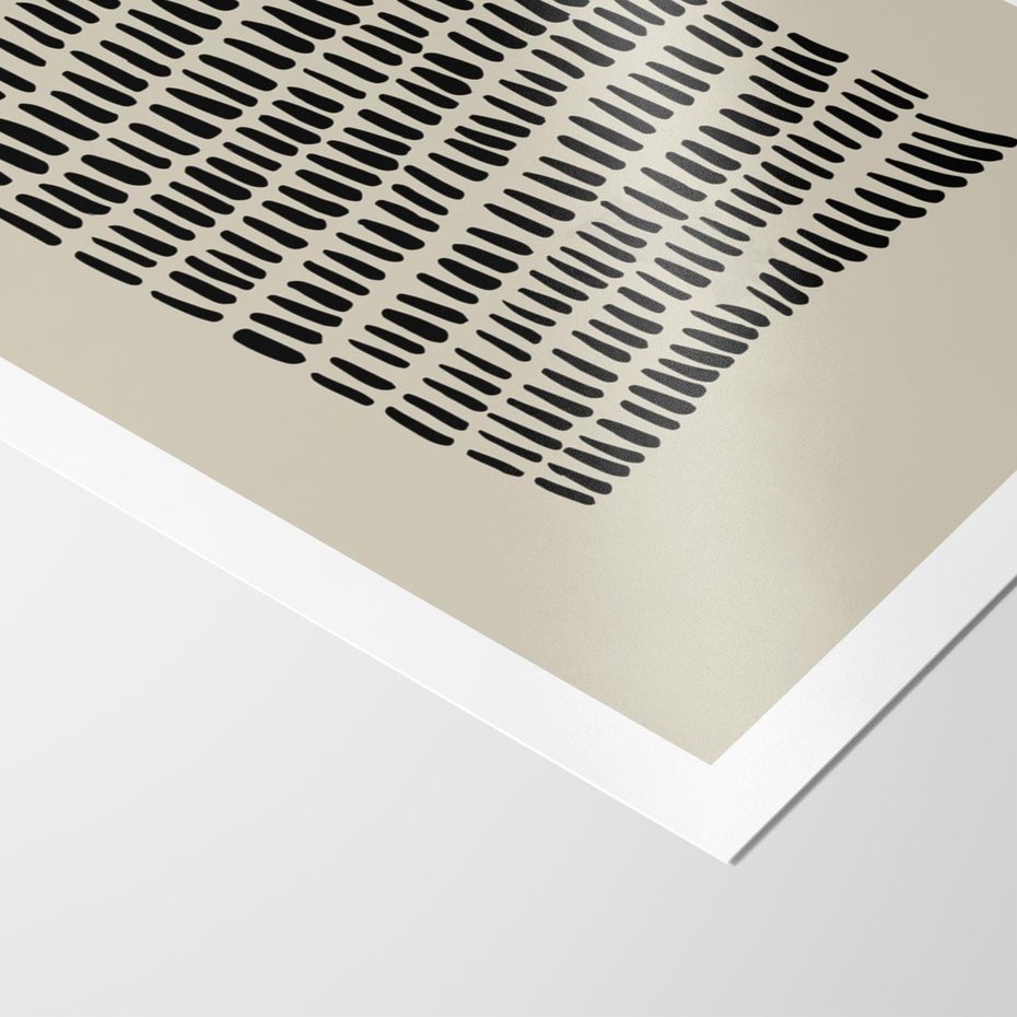 Plakat bez ramy 40x50 - Energetyczne Pulsacje Nowości - boho plakat, czarne kropki kreski