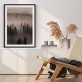 Plakat bez ramy 50x70 - Mglista Opowieść Lasu - las, mgła