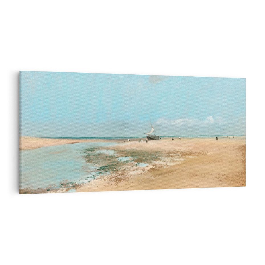 Obraz na płótnie 140x70 - Beach at Low Tide (Mouth of the River) (1869), Edgar Degas - Reprodukcja - reprodukcja, obraz na płótnie
