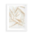Plakat w ramie 50x70 - Pampas w Stylu Boho: Kompozycja Natury - suche trawy, pampas - rama biała