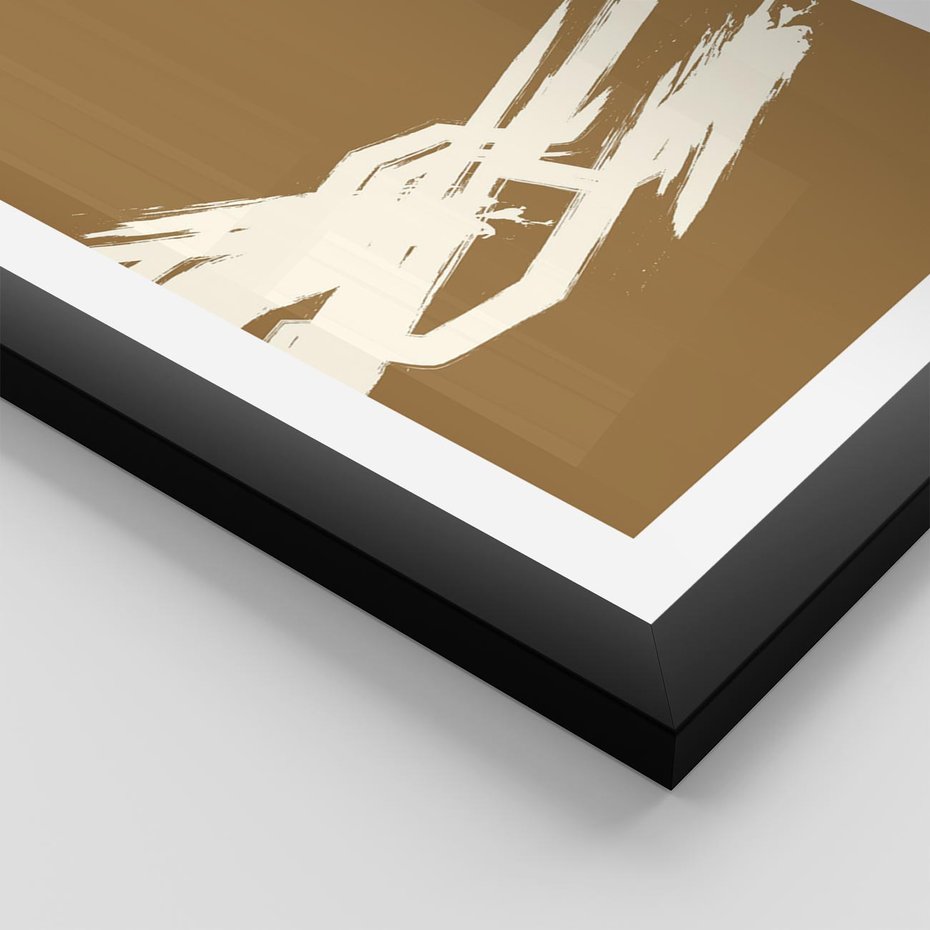 Plakat w ramie 30x40 - Taniec Energii - abstrakcyjne kreski, maźnięcia - rama czarna