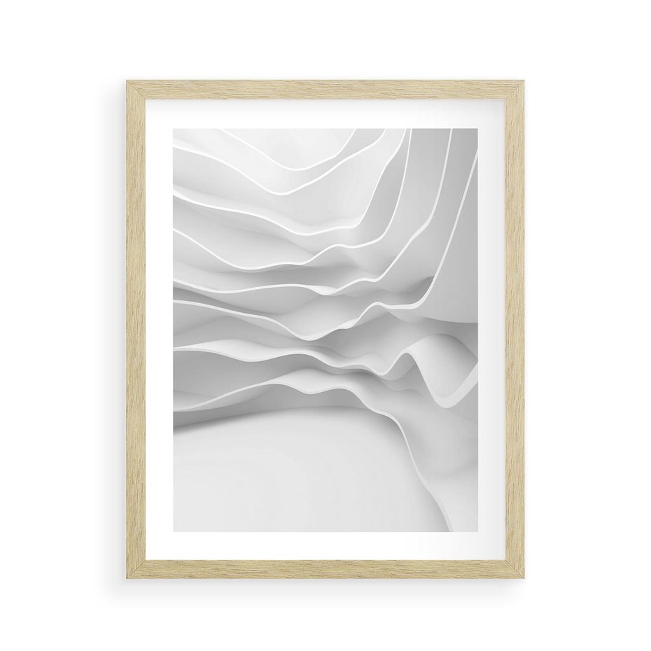 Plakat w ramie 40x50 - Żywa Natur - 3d, abstrakcja - rama drewno