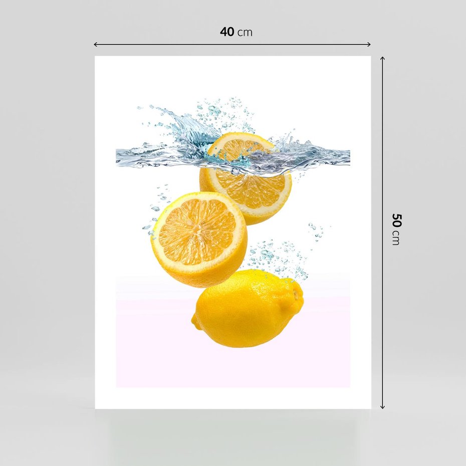 Plakat bez ramy 40x50 - Świeże cytryny pełne smaku - cytryny, owoce