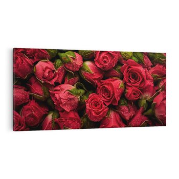 Obraz na płótnie 100x50 - Piękno róż: delikatność natury - róże, kwiaty