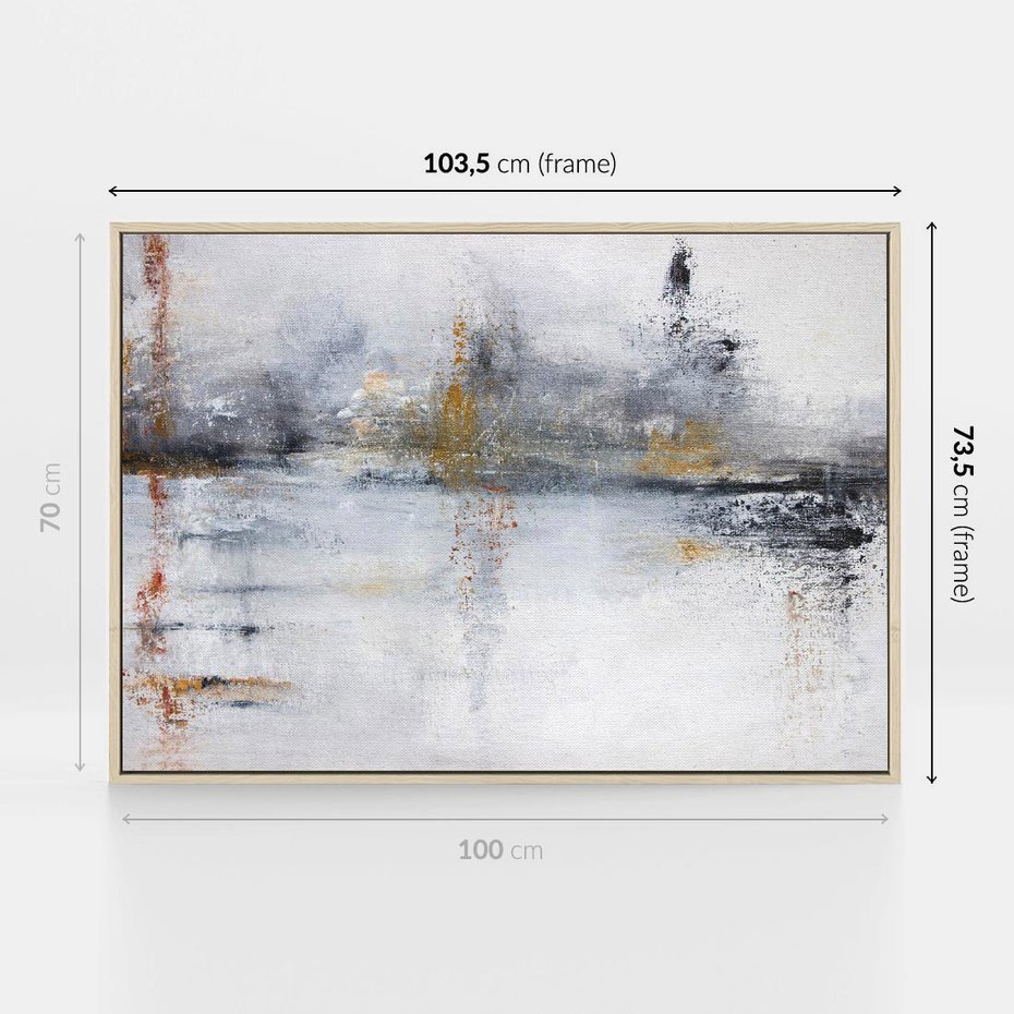 Obraz w ramie 100x70 - Kontrastujące Chaosy - abstrakcja, kontrast - rama drewno