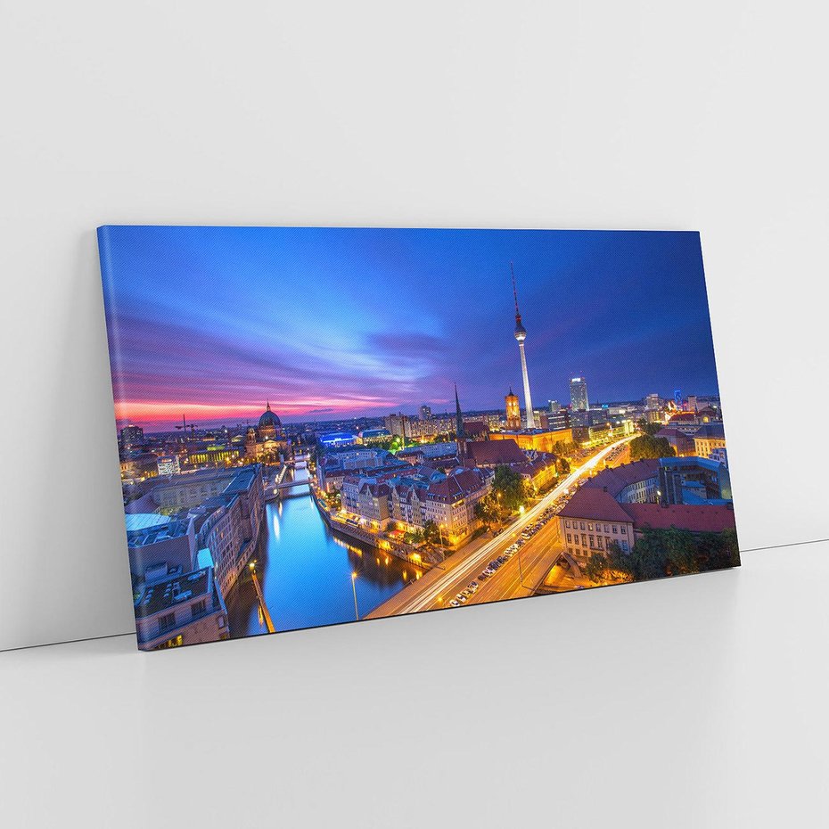 Obraz na płótnie 140x70 - Miasto nocą - tajemnicza atmosfera - Miasto, noc