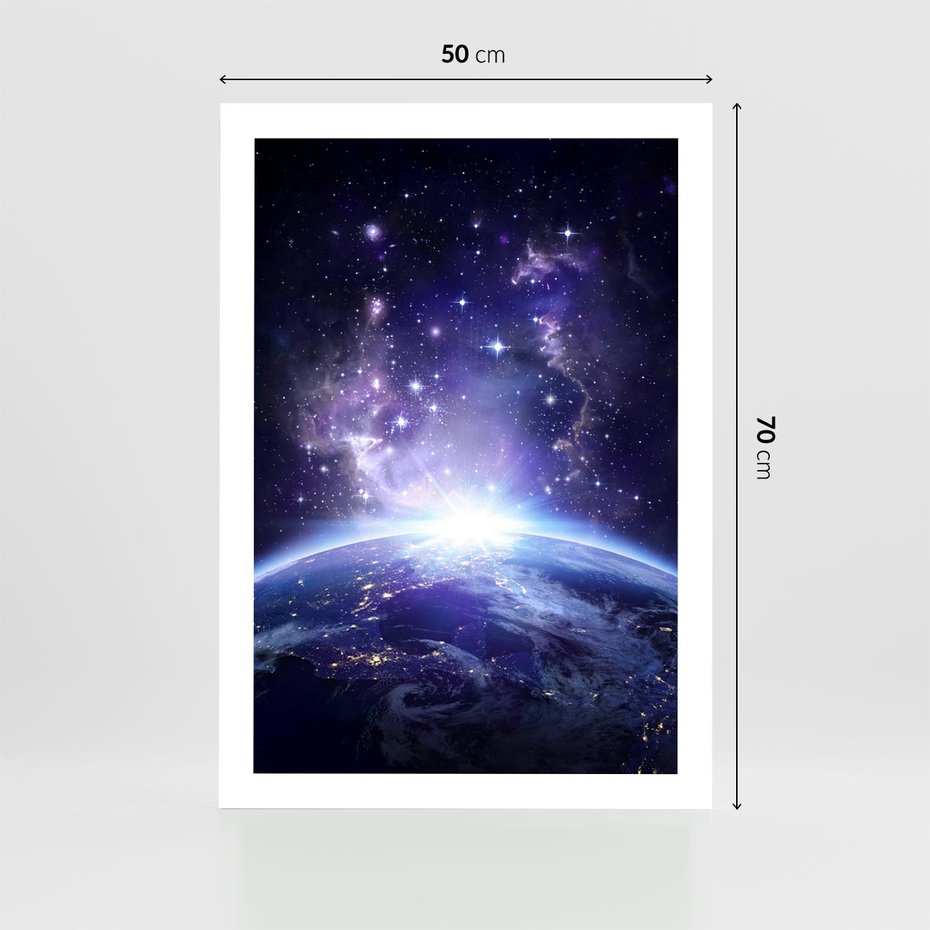 Plakat bez ramy 50x70 - Podróż w kosmiczną przestrzeń - kosmos, ziemia