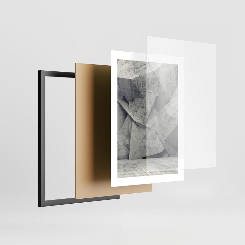 Plakat w ramie 30x40 - Architektura w trójwymiarowym wymiarze - architektura, 3D - rama czarna