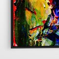 Obraz w ramie 50x70 - Szalejące ognie kolorów - abstrakcja, farby olejne - rama czarna