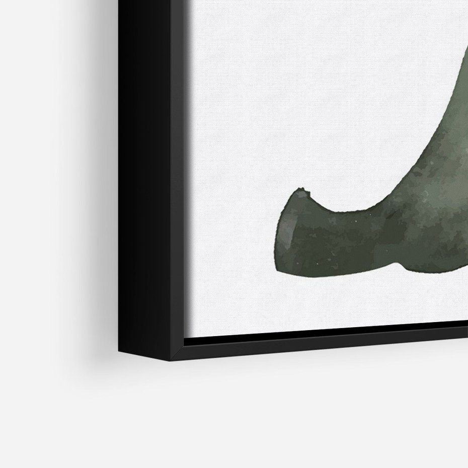 Obraz w ramie 50x70 - Rozkwitające Barwy Akwareli - minimalistyczny plakat, banan - rama czarna