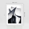 Plakat w ramie 40x50 - Miasto Współczesności - architektura, nowoczesne budynki - rama biała