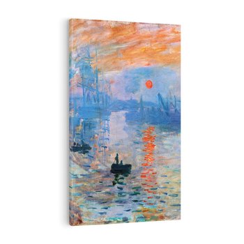 Obraz na płótnie 80x120 - Impresja Wschód Słońca 1872, Claude Monet - Reprodukcja - reprodukcja, obraz na płótnie