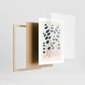 Plakat w ramie 30x40 - Migotliwe Kształty - kwiaty, rośliny - rama drewno