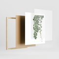 Plakat w ramie 40x50 - Świeżość Natury - liście, zielone - rama drewno