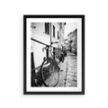 Plakat w ramie 30x40 - Rower w Kontraście - rower, czarno - rama czarna