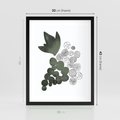 Plakat w ramie 30x40 - Grono Abstrakcji - minimalistyczny plakat, winogrona - rama czarna