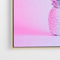 Obraz w ramie 80x80 - Ananas Abstrakcja - ananas, abstrakcja - rama drewno