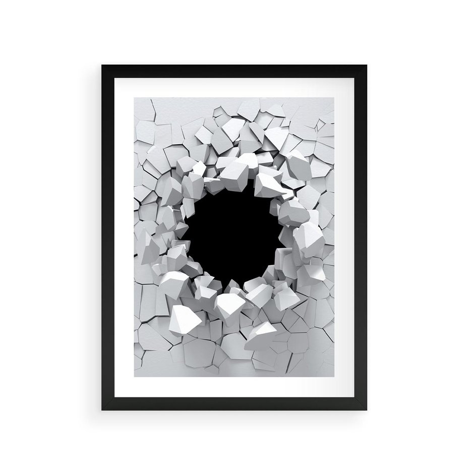 Plakat w ramie 30x40 - Nowoczesna Abstrakcja - grafika, nowoczesna - rama czarna