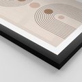 Plakat w ramie 30x40 - Zgeometryzowane Wizje - boho plakat, minimalizm - rama czarna