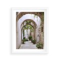 Plakat w ramie 40x50 - Urokliwa Zaułek - klimatyczna, uliczka - rama biała