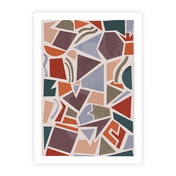 Plakat bez ramy 21x30 - Intrygujące Rozbicie - gemoetryczne kształty, mozaika