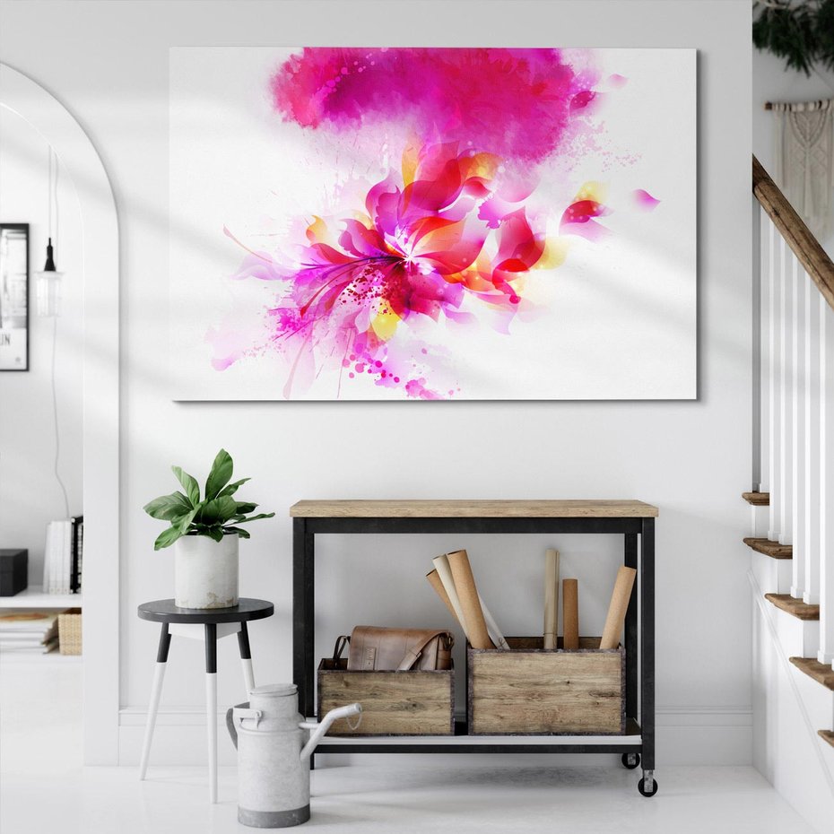 Obraz na płótnie 120x80 - Kwiaty abstrakcji - abstrakcja, kwiaty