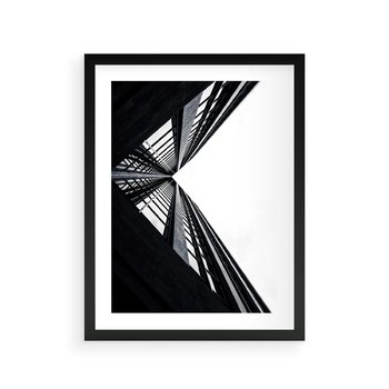Plakat w ramie 40x50 - Nowoczesność w Linii - architektura, proste linie - rama czarna
