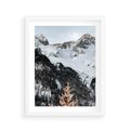 Plakat w ramie 40x50 - Górski Raj - góry, śnieg - rama biała