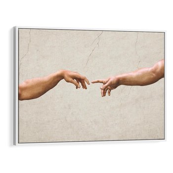 Obraz w ramie 100x70 - Antyczna Twórczość - inspiracja, Michał Anioł - rama biała